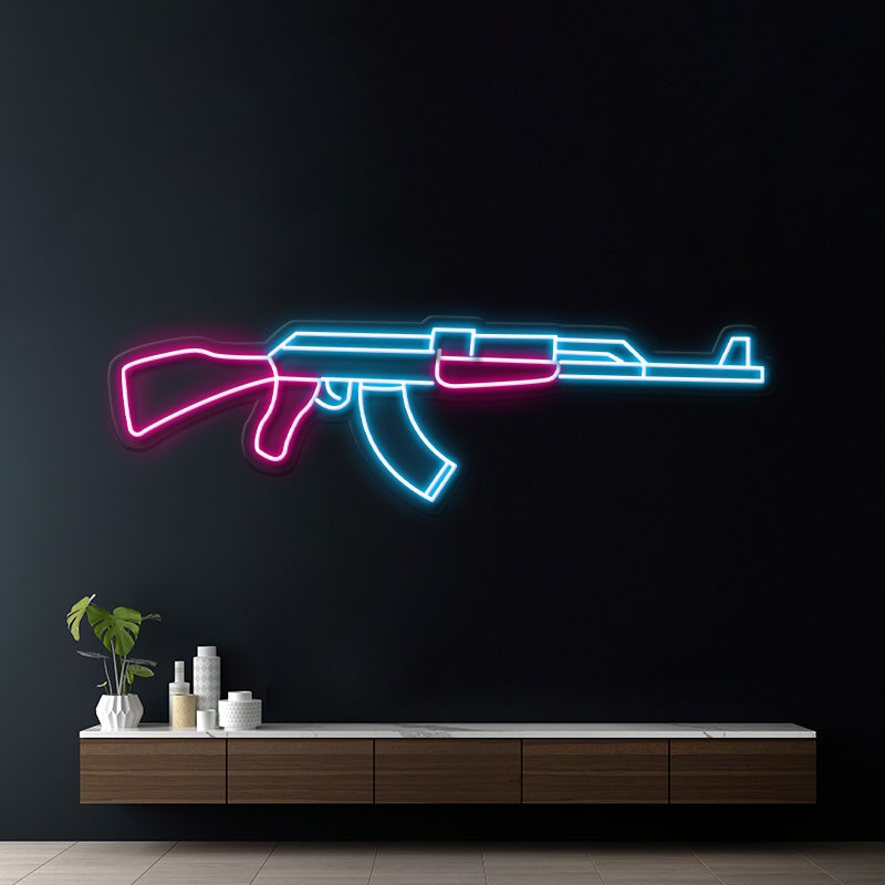 AK47 Gun Led Neon Signs CSGO Game Room AK47 Wall Decor 0