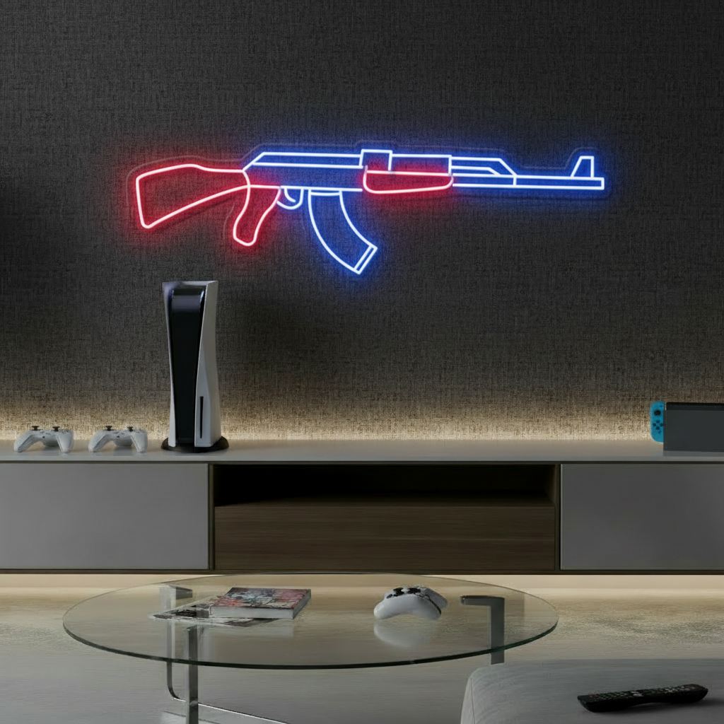 AK47 Gun Led Neon Signs CSGO Game Room AK47 Wall Decor 2