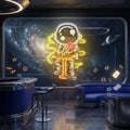 Astronaut Playing A Game Of Poker In Space Artwork Led Neon Sign Light 0