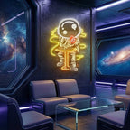 Astronaut Playing A Game Of Poker In Space Artwork Led Neon Sign Light 3