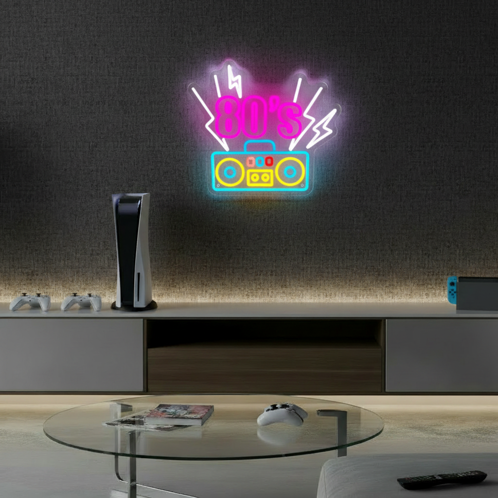 Back To The 80s Neon Light  Retro Party Decor Neon Sign 1
