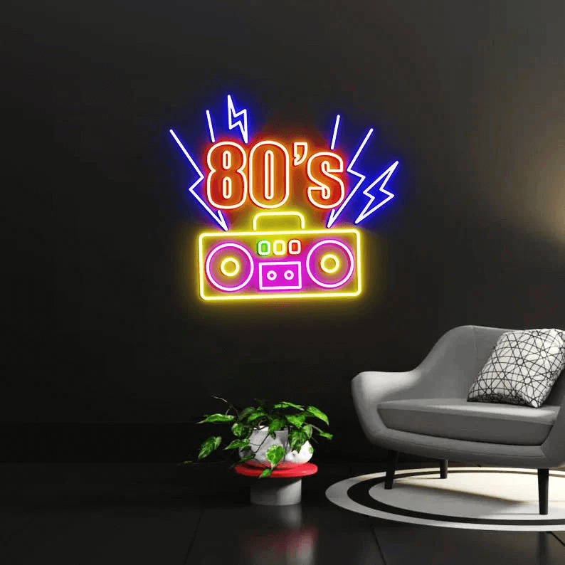 Back To The 80s Neon Light  Retro Party Decor Neon Sign 10