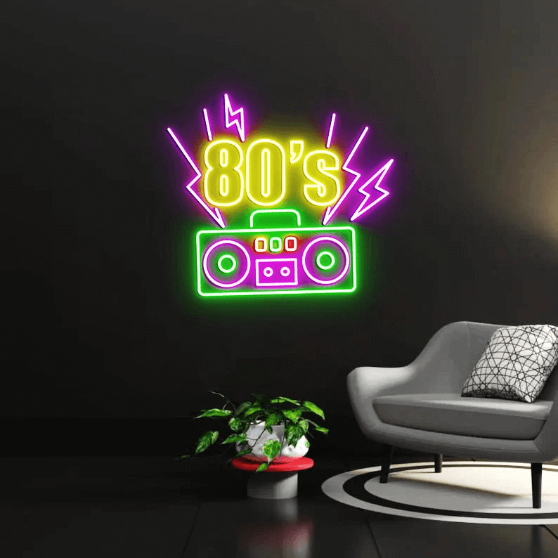 Back To The 80s Neon Light  Retro Party Decor Neon Sign 11