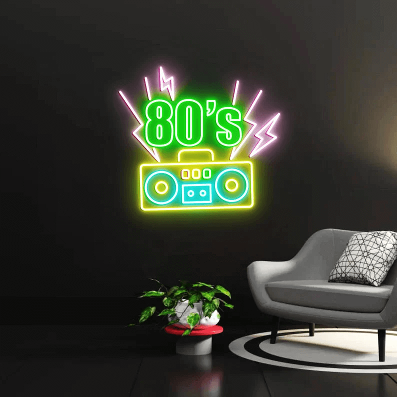 Back To The 80s Neon Light  Retro Party Decor Neon Sign 13