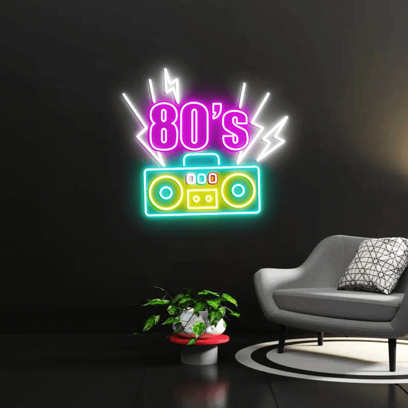 Back To The 80s Neon Light  Retro Party Decor Neon Sign 14