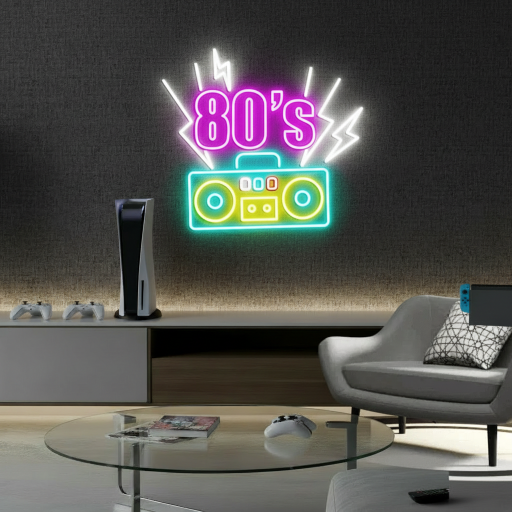 Back To The 80s Neon Light  Retro Party Decor Neon Sign 3