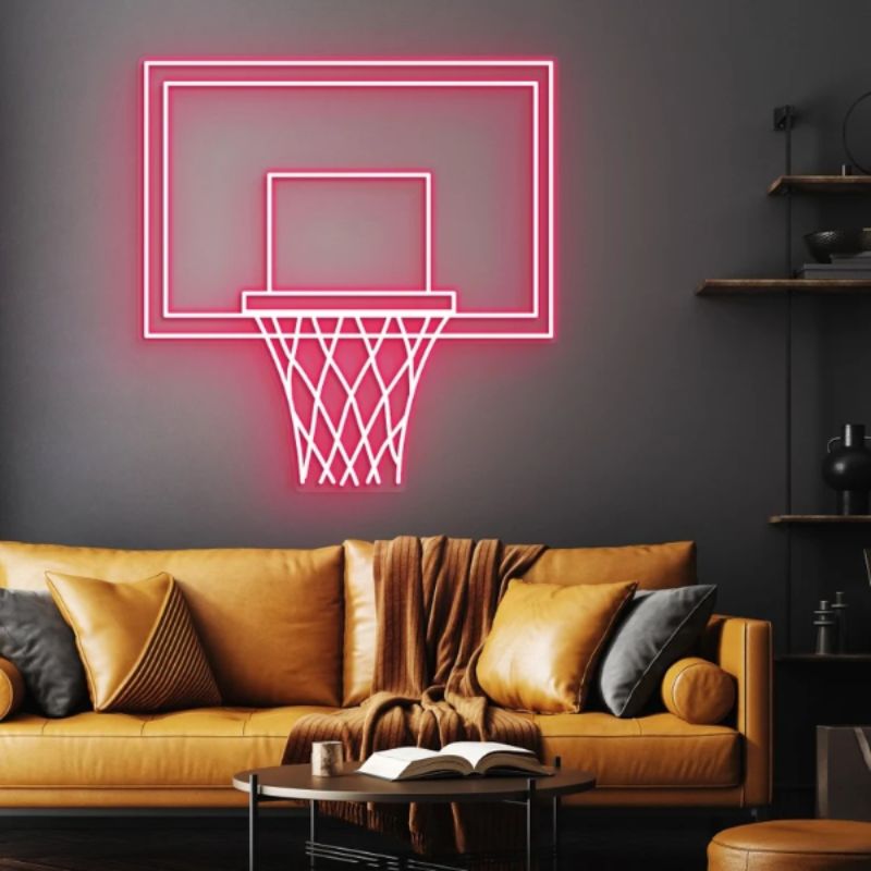 Basketball Hoop LED Neon Light Game Room Decor Sign 10