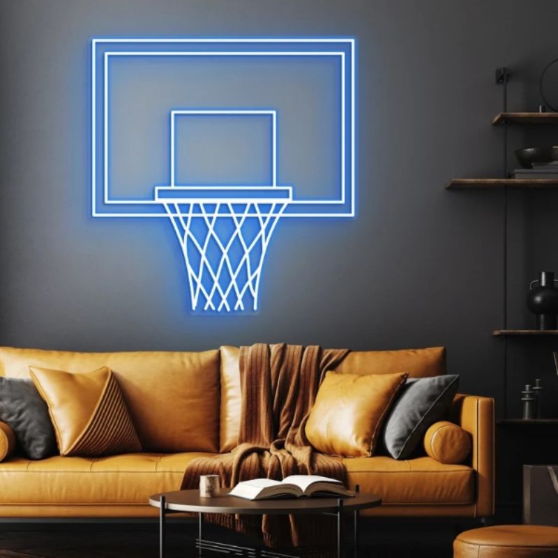 Basketball Hoop LED Neon Light Game Room Decor Sign 11