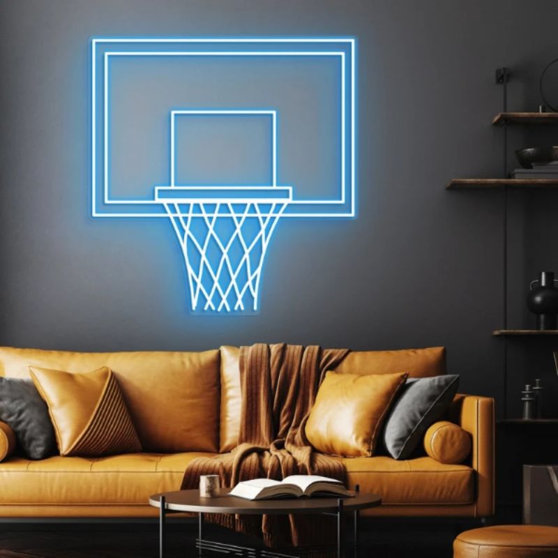 Basketball Hoop LED Neon Light Game Room Decor Sign 13