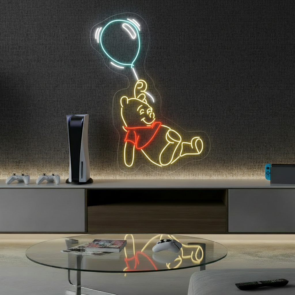 Bear Cartoon  LED Neon Sign Anime Neon Sign 0