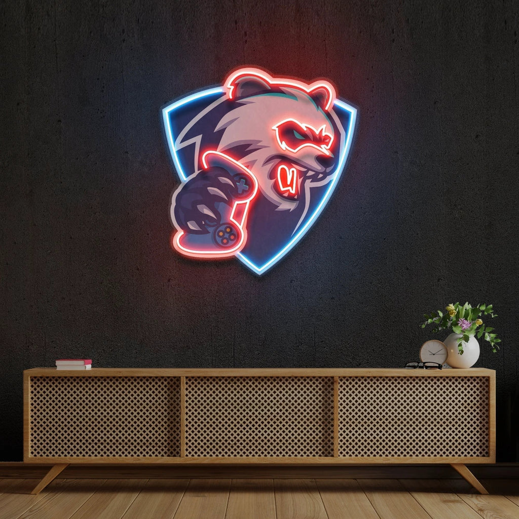 Bear Gamer Artwork Led Neon Sign Light 0