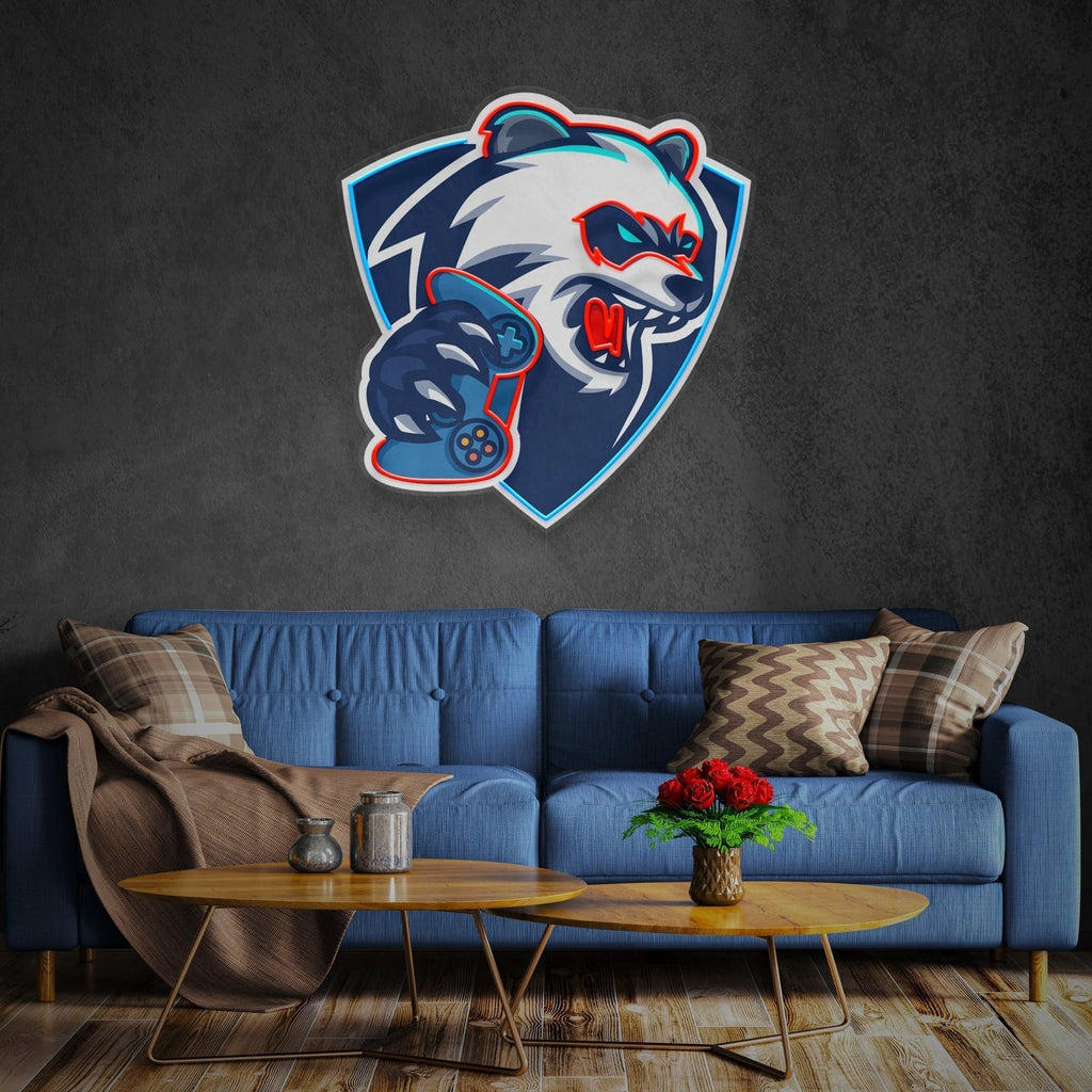 Bear Gamer Artwork Led Neon Sign Light 2