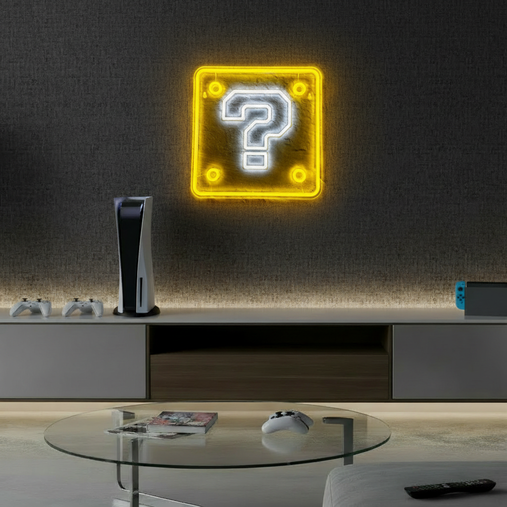 Block Neon Sign Question Square Led Neon Sign 1