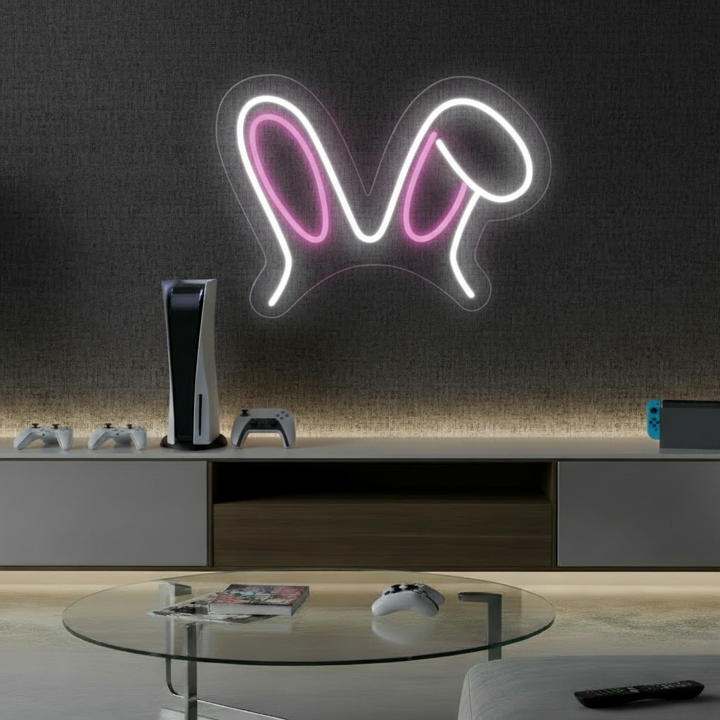 Bunny Ear Led Neon Sign Gaming Room Decor Sign 1