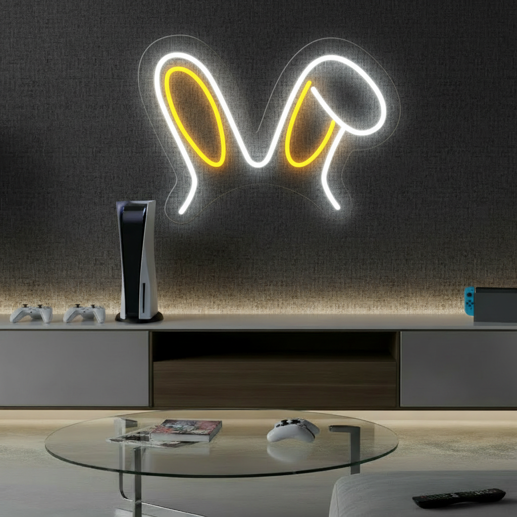 Bunny Ear Led Neon Sign Gaming Room Decor Sign 2