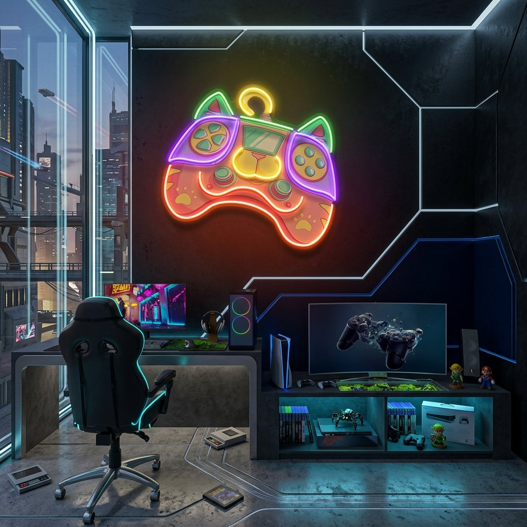 Colorful Cartoon Gaming Artwork Led Neon Sign Light 0