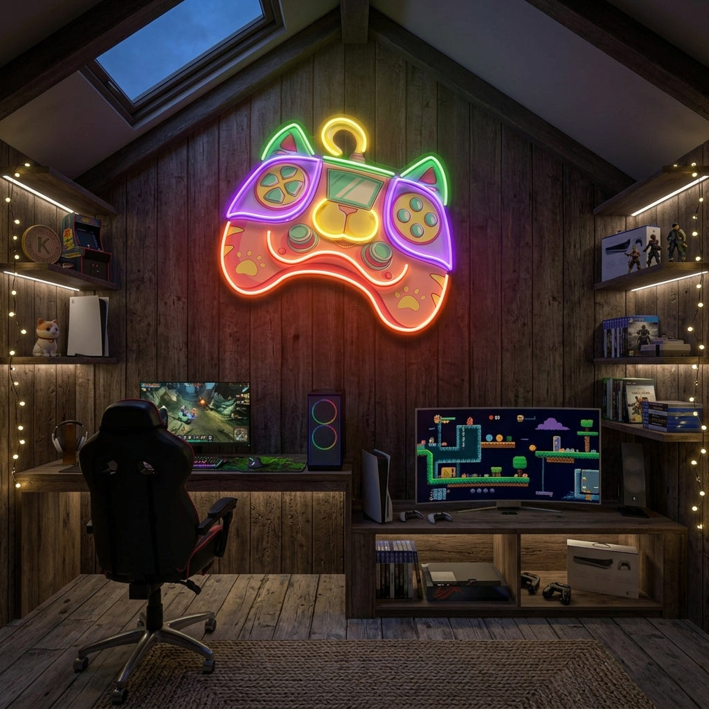 Colorful Cartoon Gaming Artwork Led Neon Sign Light 5