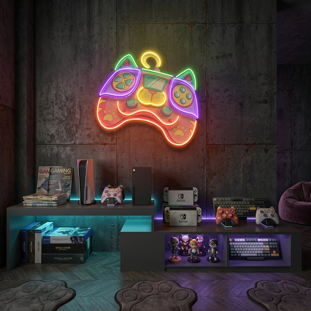 Colorful Cartoon Gaming Artwork Led Neon Sign Light 6
