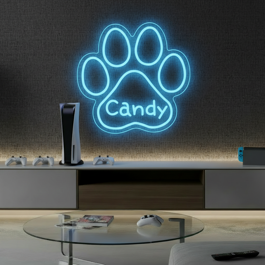 Custom Paw Neon Sign 0
