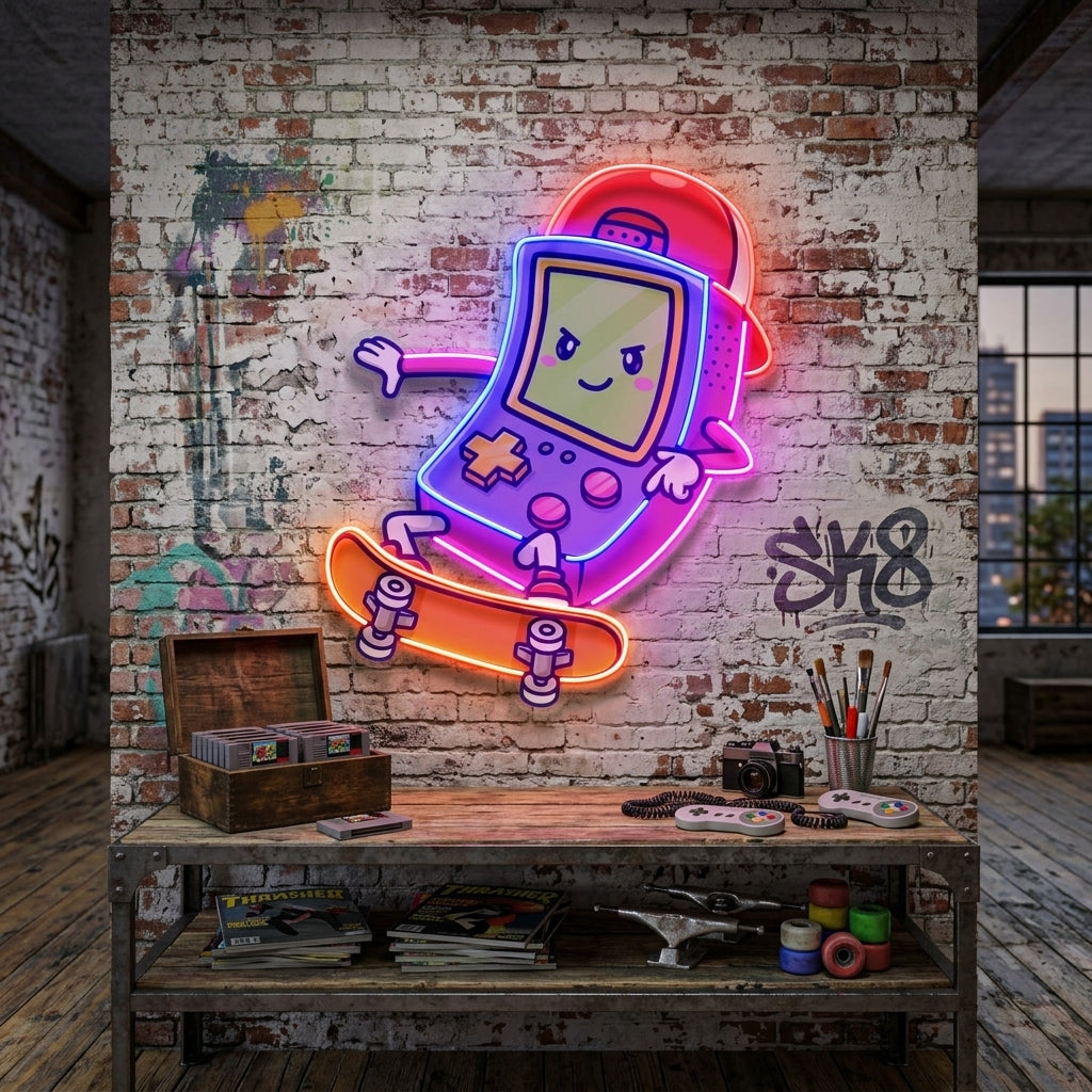 Cute Game Controller LED Neon Sign Light Pop Art 4