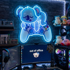 Cute Koala Sleeping Game LED Neon Sign Light Pop Art 6
