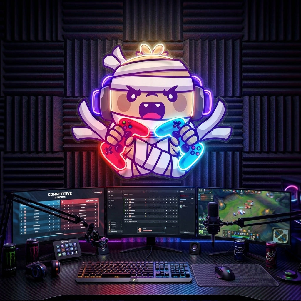 Cute Mummy Gaming LED Neon Sign Light Pop Art 11