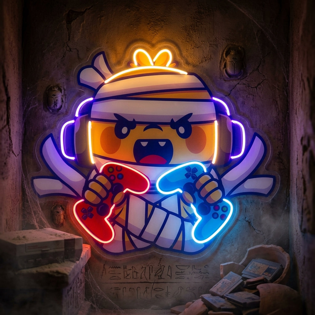 Cute Mummy Gaming LED Neon Sign Light Pop Art 8