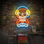 Cute Owl Gaming Cartoon LED Neon Sign Light Pop Art 10
