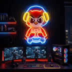 Cute Owl Gaming Cartoon LED Neon Sign Light Pop Art 12