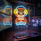 Cute Owl Gaming Cartoon LED Neon Sign Light Pop Art 5