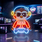 Cute Owl Gaming Cartoon LED Neon Sign Light Pop Art 7