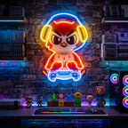 Cute Owl Gaming Cartoon LED Neon Sign Light Pop Art 8