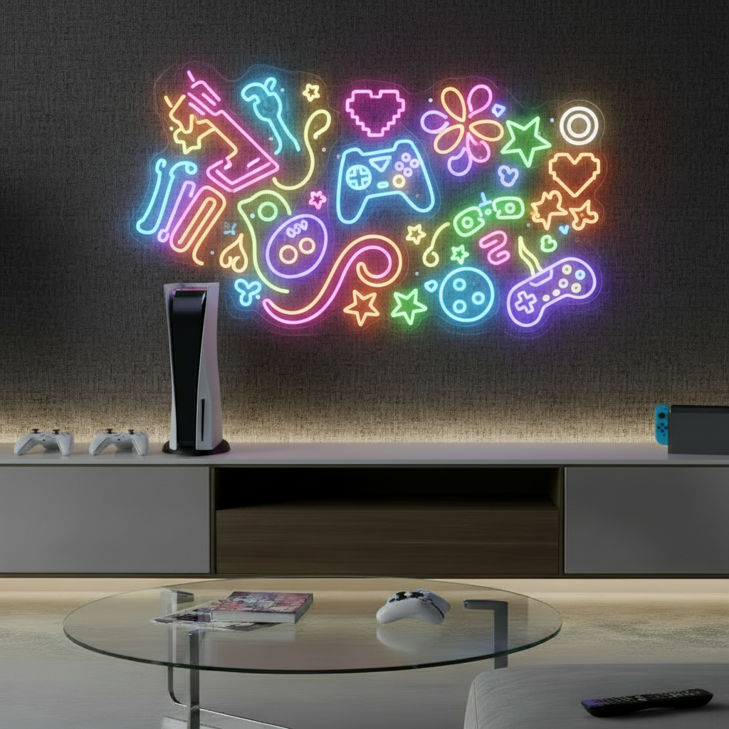 Cute Panda Neon Sign Artwork Kids Unique Gift 0