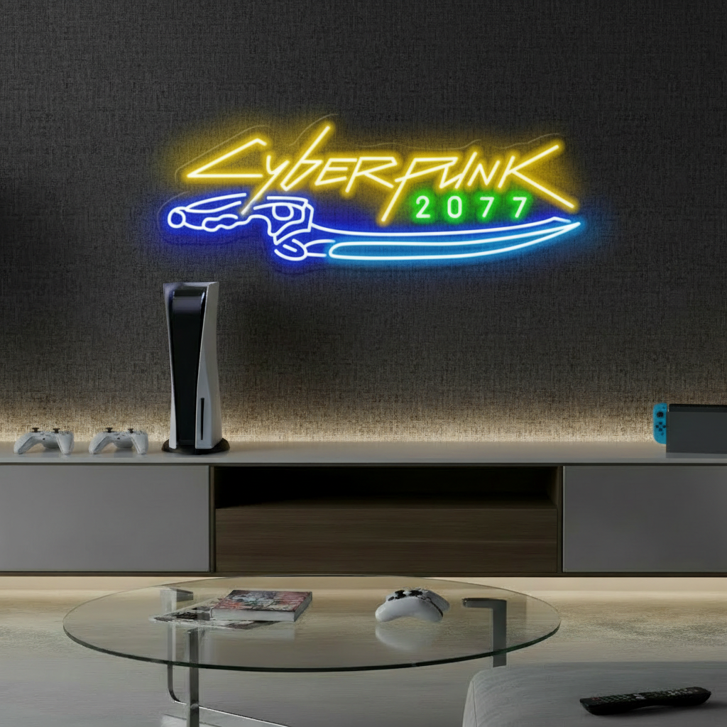 Cyberpunk 2077  Neon Sign for Gaming Room Decor 3
