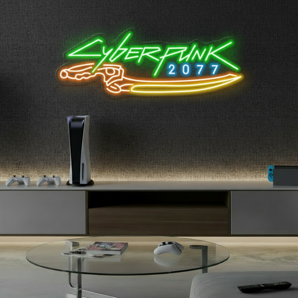 Cyberpunk 2077  Neon Sign for Gaming Room Decor 4