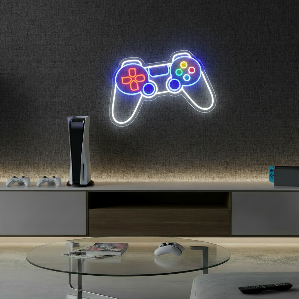 Game Controller Neon Sign Gaming Room Decor Sign 0