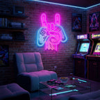 Game Hand Sign Artwork Led Neon Sign Light 5