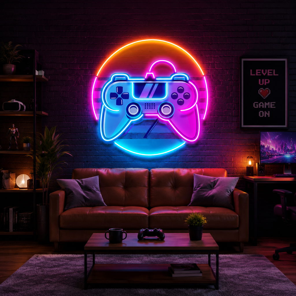 Game Plus Logo LED Neon Sign Light Pop Art 0