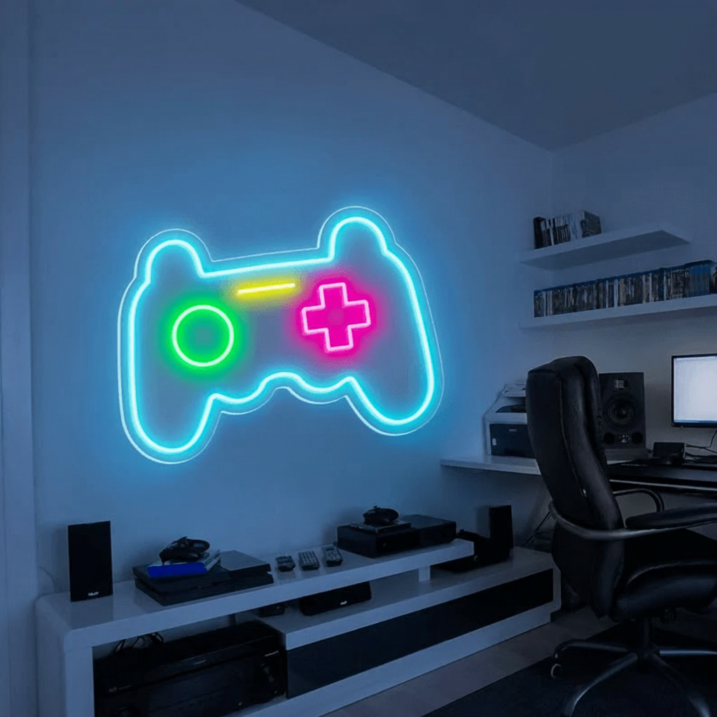 Gamepad LED Neon Lights Sign Gaming Room Wall Decor 1