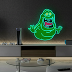 Ghostbusters Slimer Sign Led Sign for Gaming Room Wall Decor 0