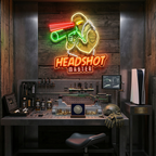 Headshot Master Gaming LED Neon Sign Light Pop Art 2