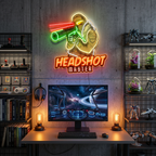 Headshot Master Gaming LED Neon Sign Light Pop Art 3