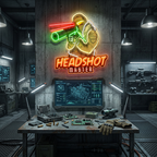 Headshot Master Gaming LED Neon Sign Light Pop Art 6