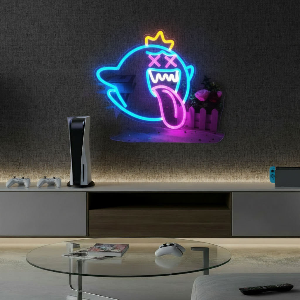 King Boo Neon Sign Ghost Led Neon Light Sign 2