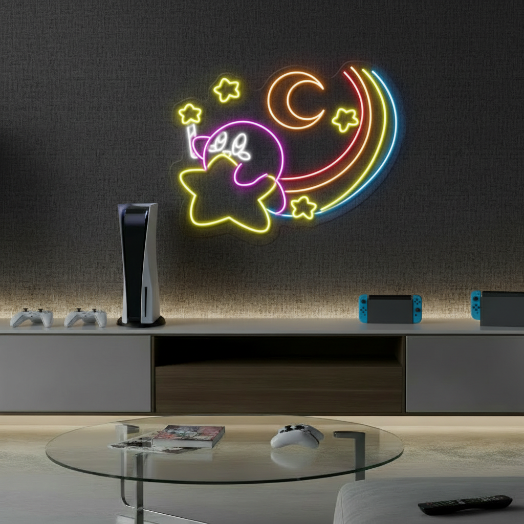 Kriby Stars Neon Sign for Gaming Room Decor  Unique Kids Gift 0