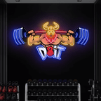Lifting Barbell LED Neon Sign Gym Game Room Decor Sign 0