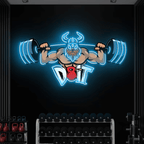 Lifting Barbell LED Neon Sign Gym Game Room Decor Sign 10