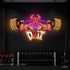 Lifting Barbell LED Neon Sign Gym Game Room Decor Sign 2
