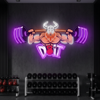 Lifting Barbell LED Neon Sign Gym Game Room Decor Sign 3