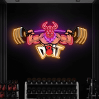Lifting Barbell LED Neon Sign Gym Game Room Decor Sign 7